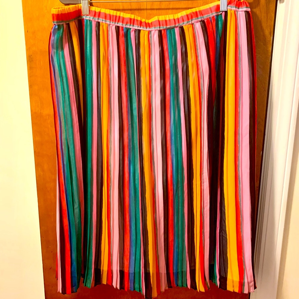 Striped Who What Wear for Target Pleated Skirt